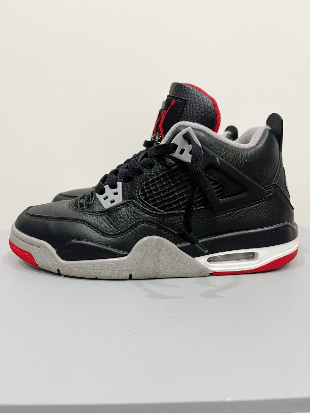 Air Jordan 4 Retro Bred Reimagined GS Black Red 6.5Y FQ8213-006